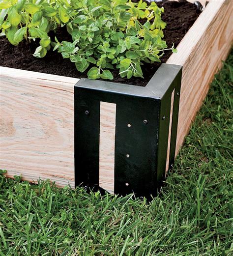 metal corner brackets for wood planter boxes|raised aluminium corner brackets.